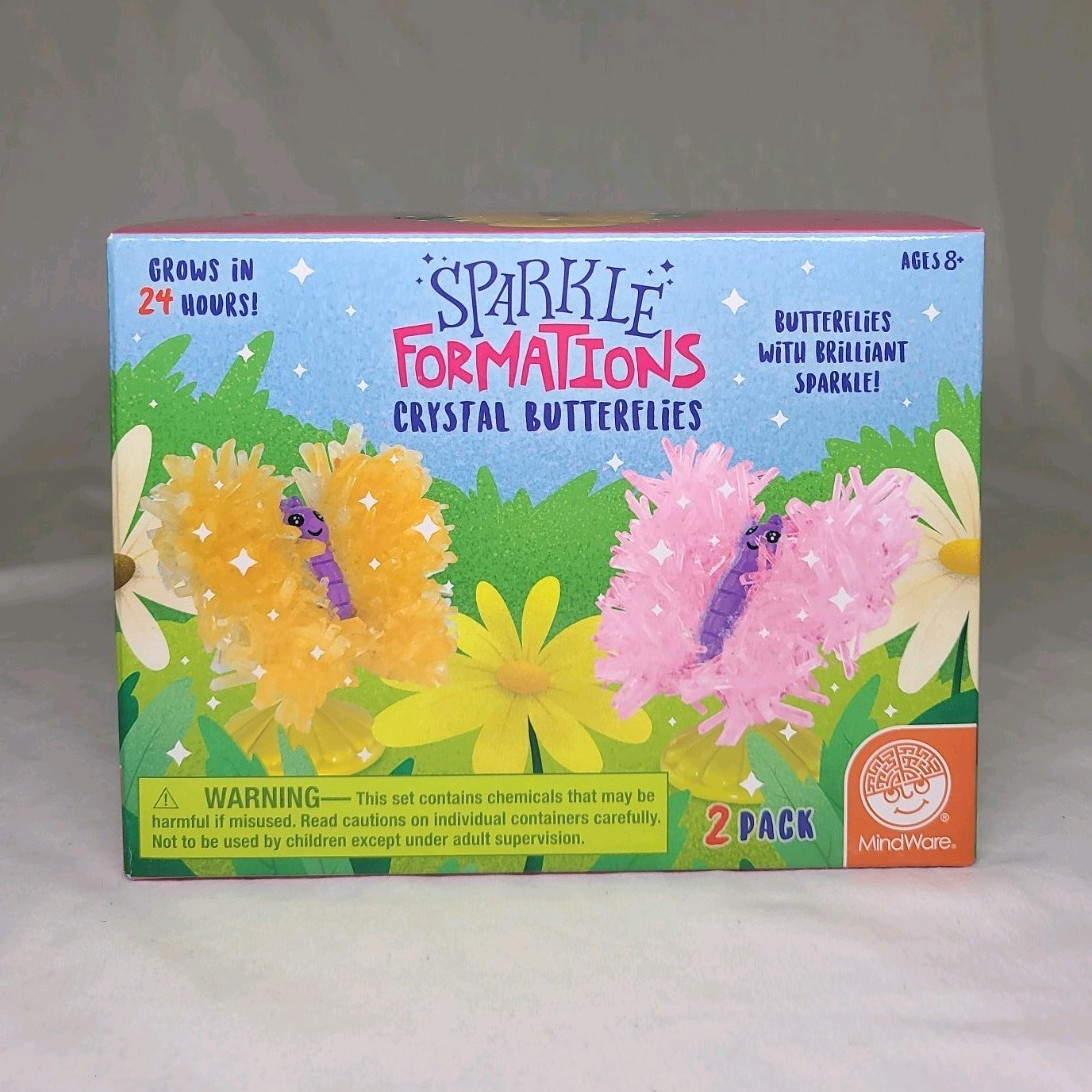 MindWare Sparkle Formations Crystal Butterflies Craft Kit 2 Pack Ages 8+