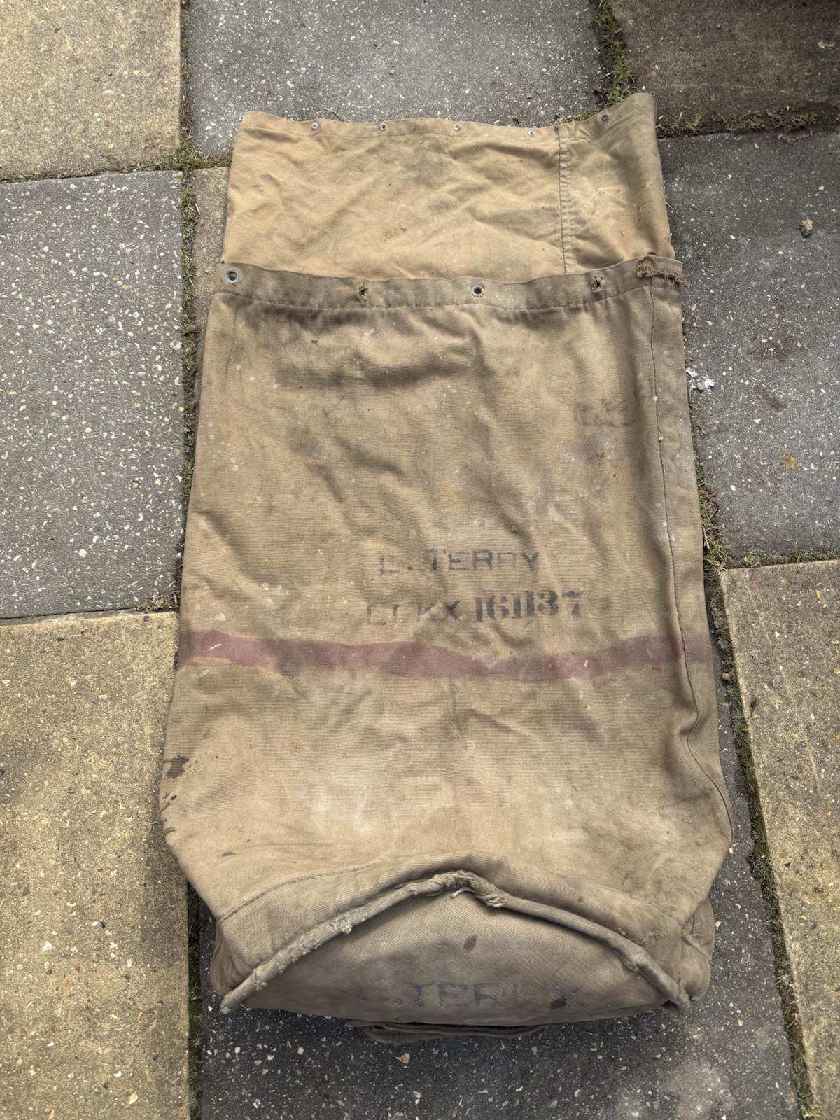 Vintage Ww2 Canvas Military Kit Bag