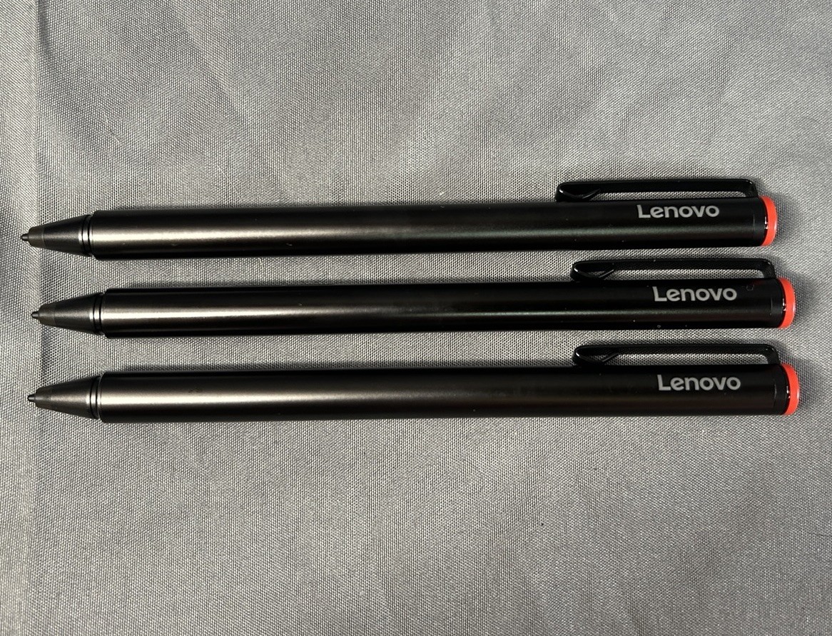 Lot of 3 Lenovo ThinkPad Active Pen SD60G97200 Stylus Pens Black