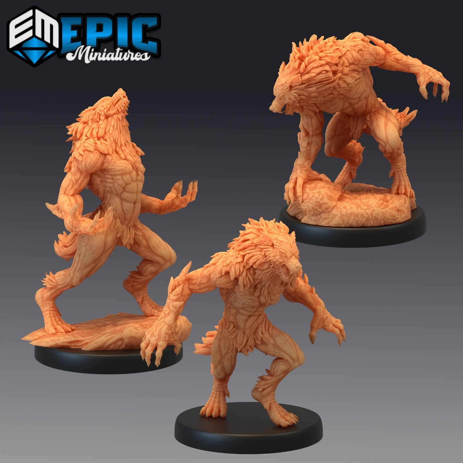 Werewolf | D&D Dungeons and Dragons Tabletop Miniature 28-32mm Scale