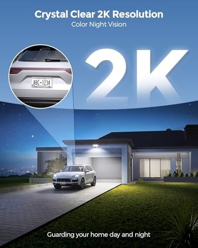 Onforu 2K Hardwired Floodlight Camera, 3500LM Motion Activated Outdoor Security