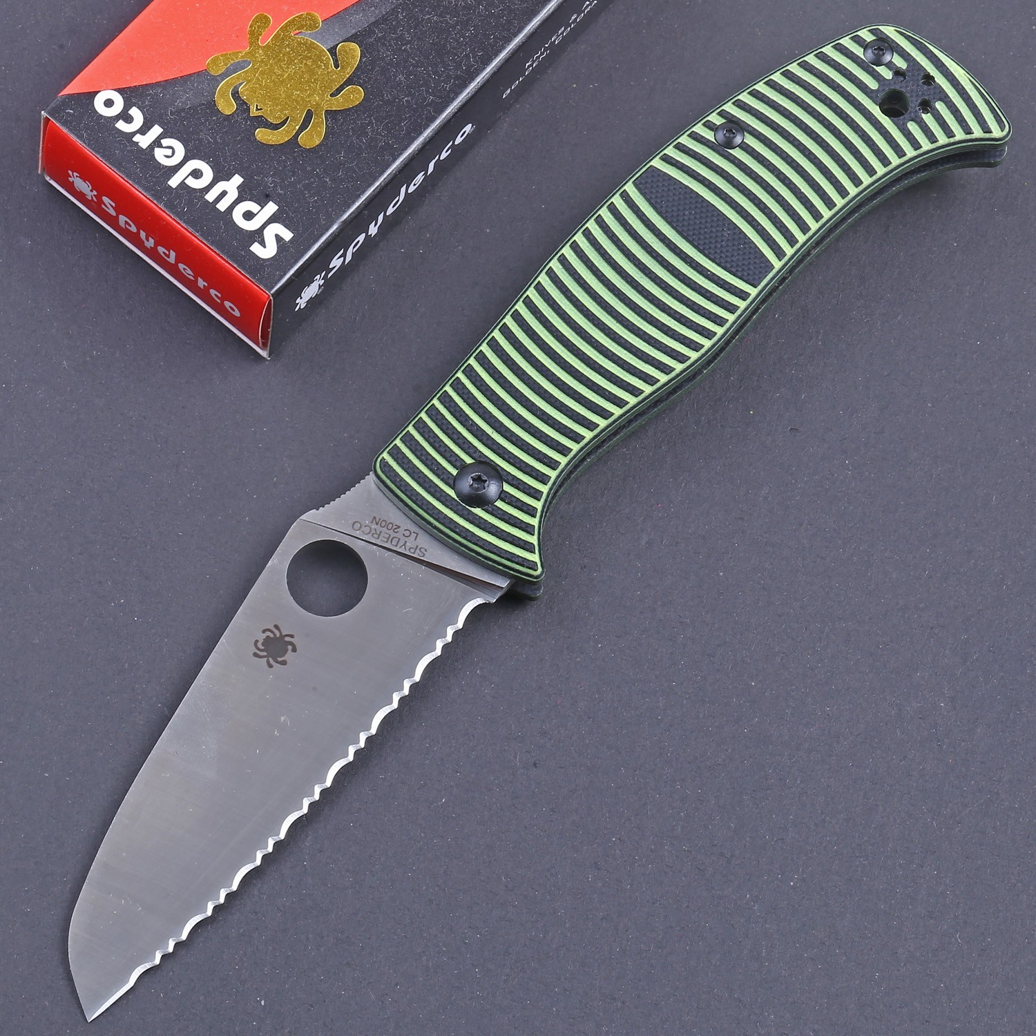 Green G10 Handle Liner Lock Tactical Large Pocket Camping Outdoor Pocket Knife