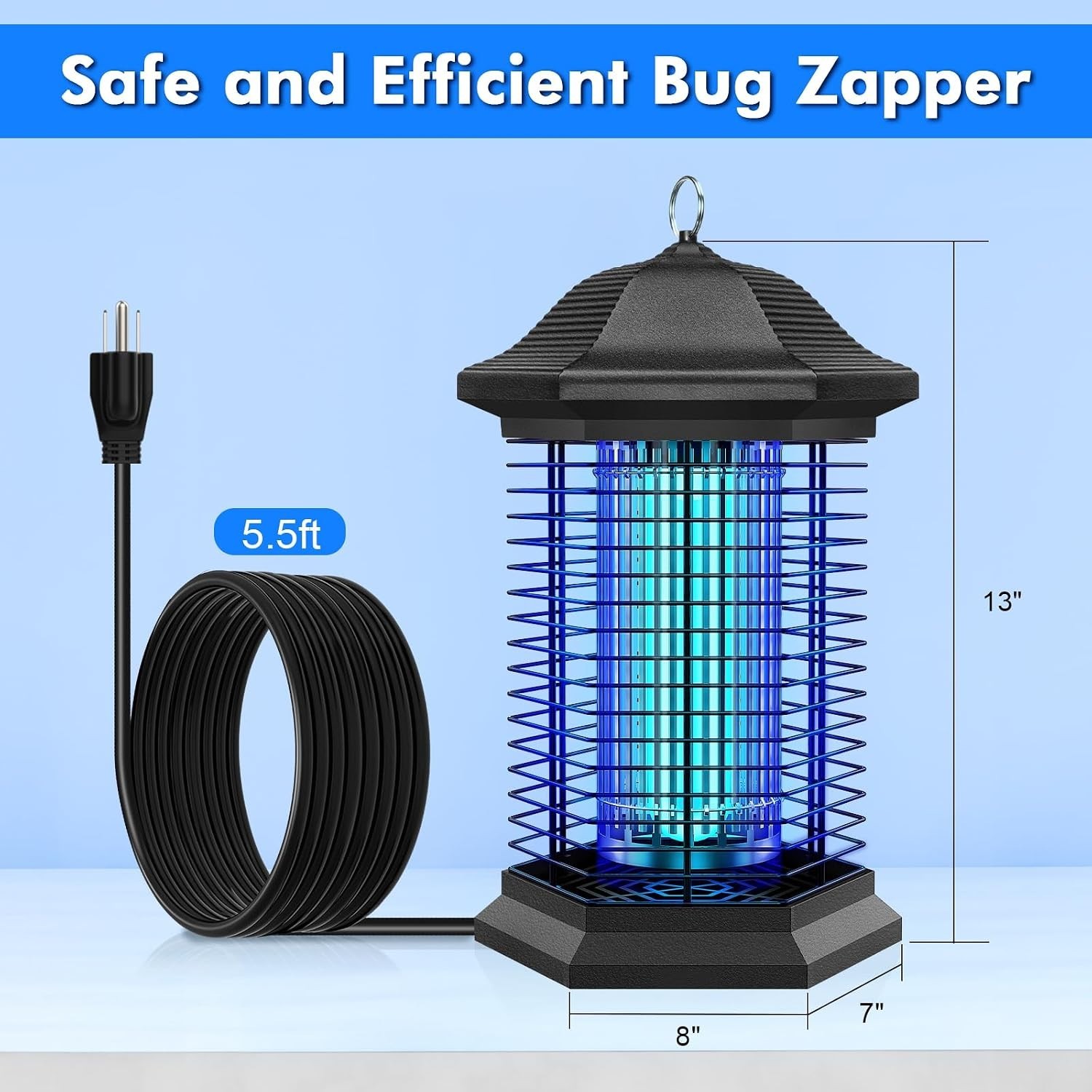 Jawlark Bug Zapper 4400V Waterproof Plug In Patio Kitchen