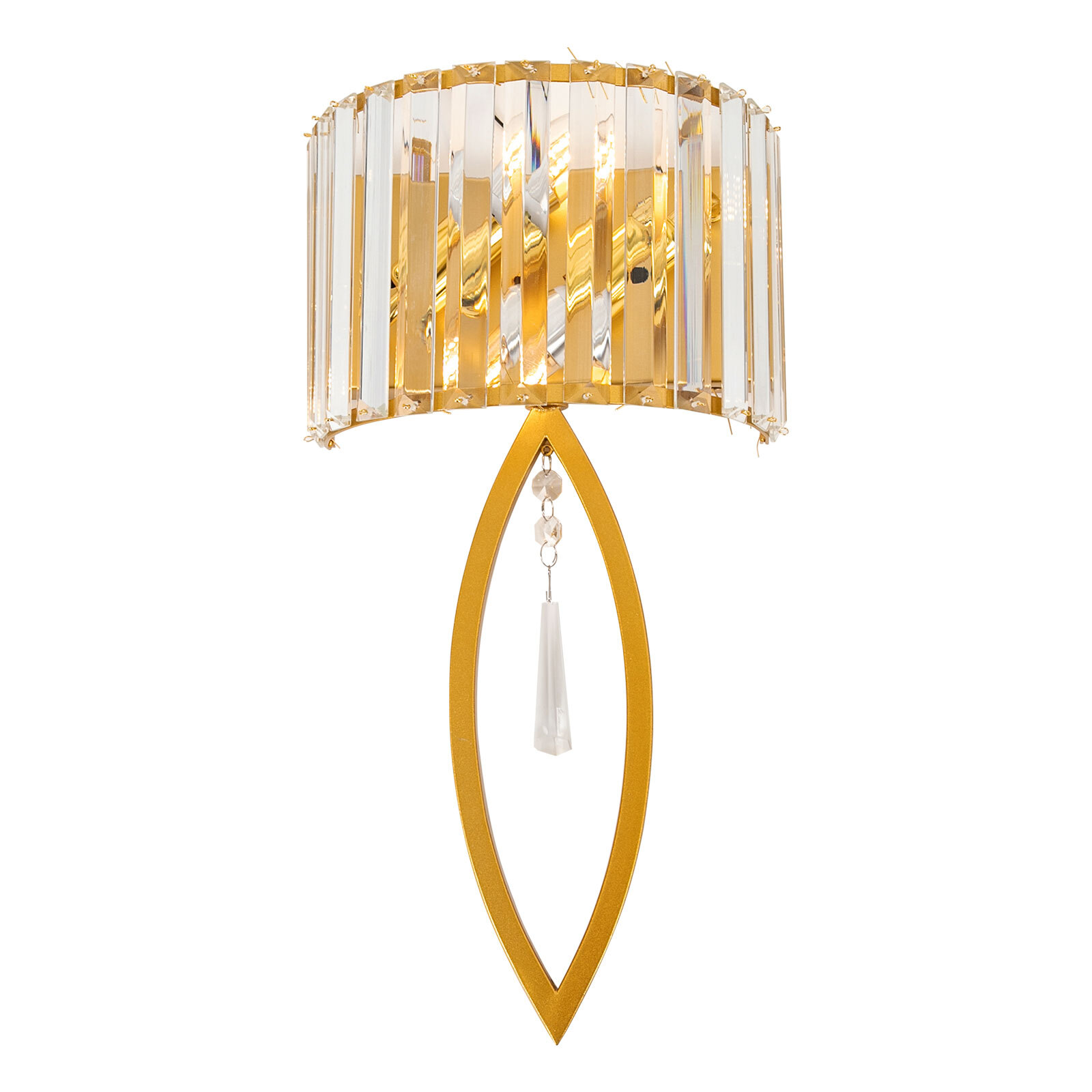 Crystal Wall Lamp, Lamp Living Room Bedside Corridor Wall Lamp, Retro Gold, 110V