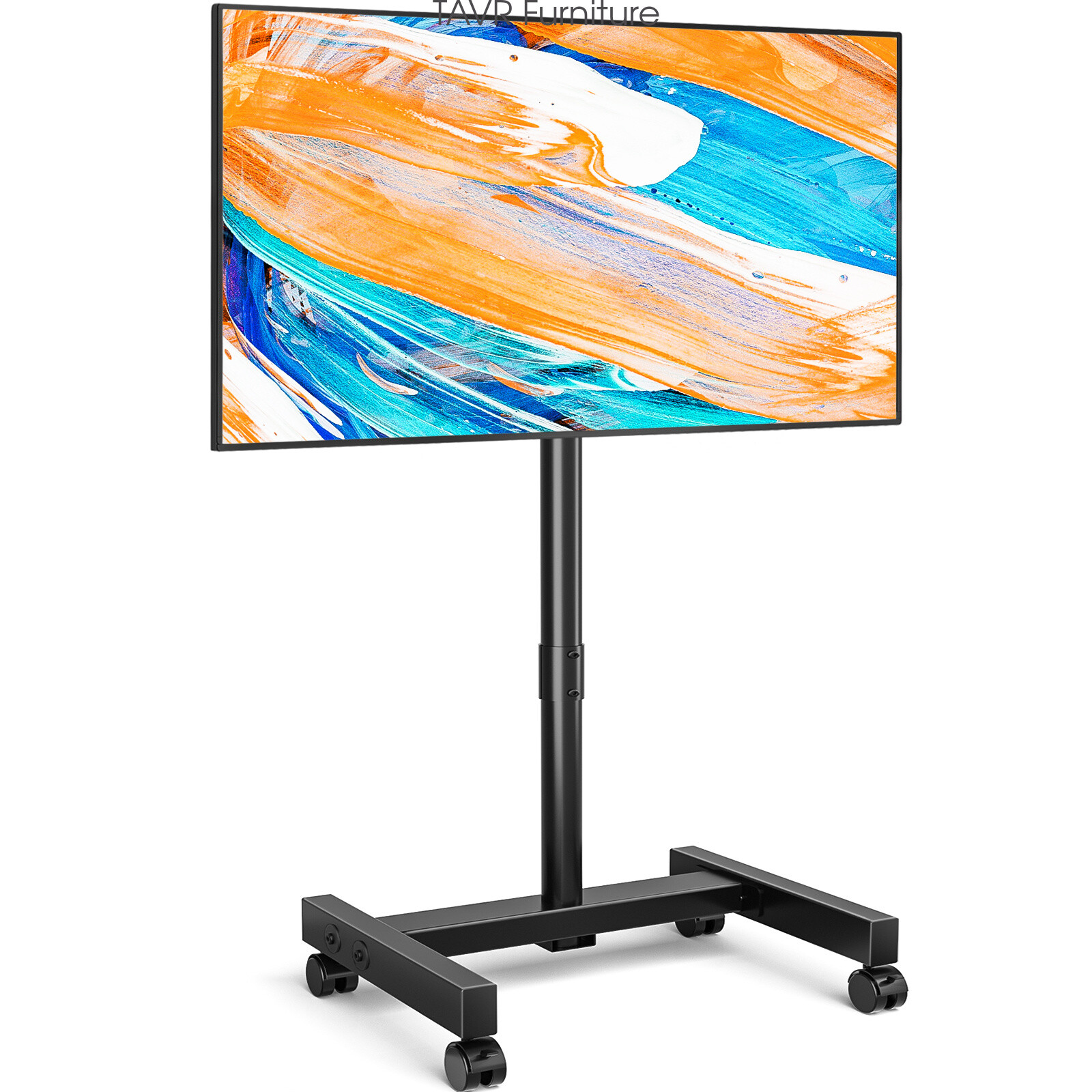Modern Mobile TV Cart Tilt TV Stand with Lockable Wheels for 13-50 inch TVs