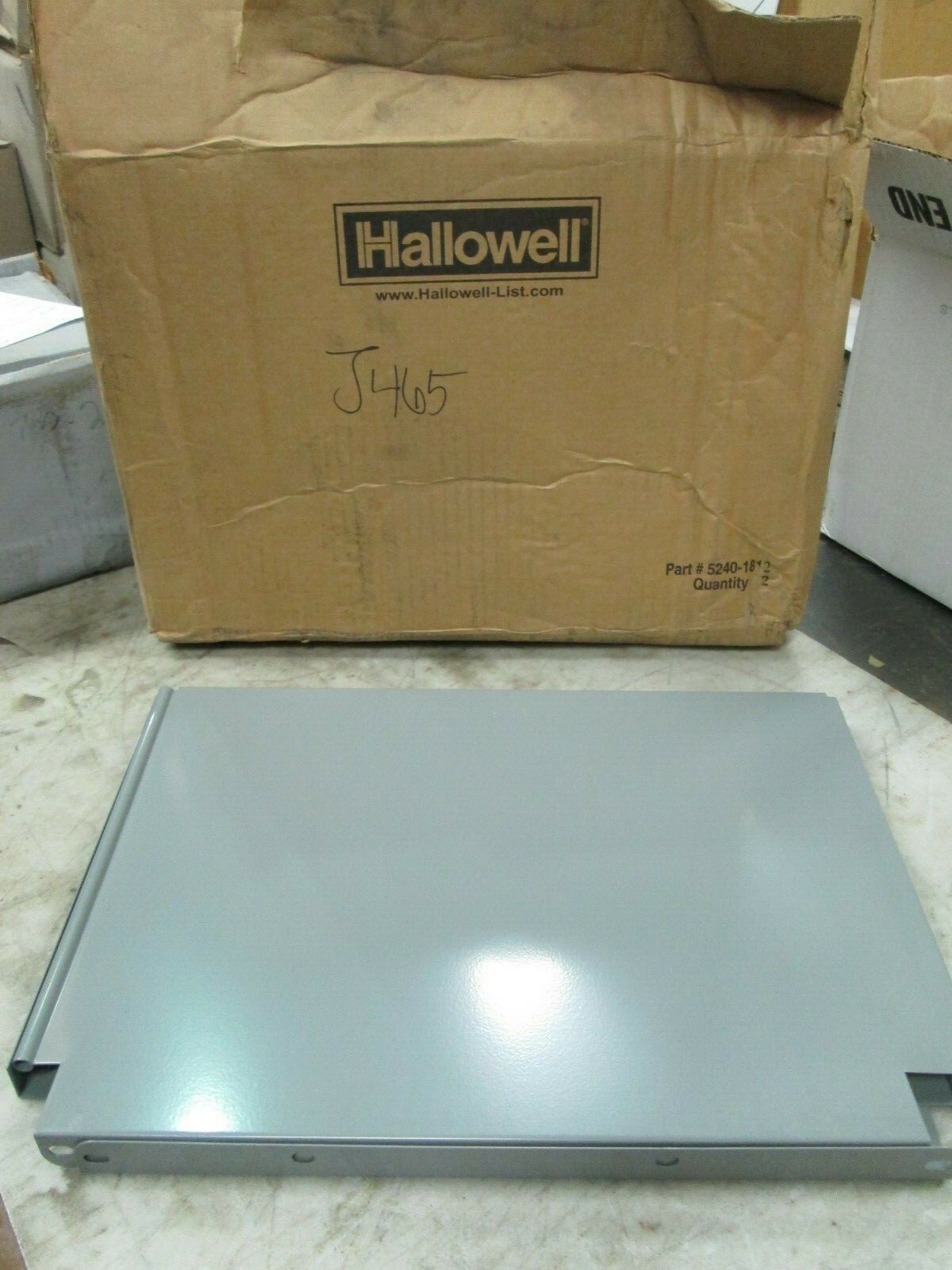 Hallowell Gray Shelf Partition P/N 5240-1812 12"x17" Box of 12 (NIB)