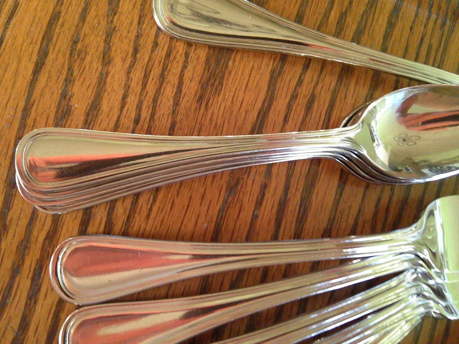 Wallace Royal Thread Stainless Steel Flatware 7 Teaspoons U6