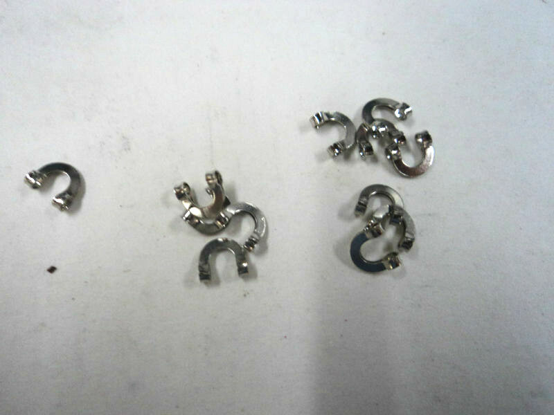 Clevises, Size 2, Folded Nickel, THREE Packs of 100, Harnesses/Spinnerbaits #C2