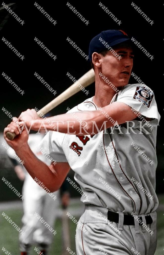 EL355 Ted Williams Boston Red Sox Baseball 8x10 11x14 16x20 Colorized Photo