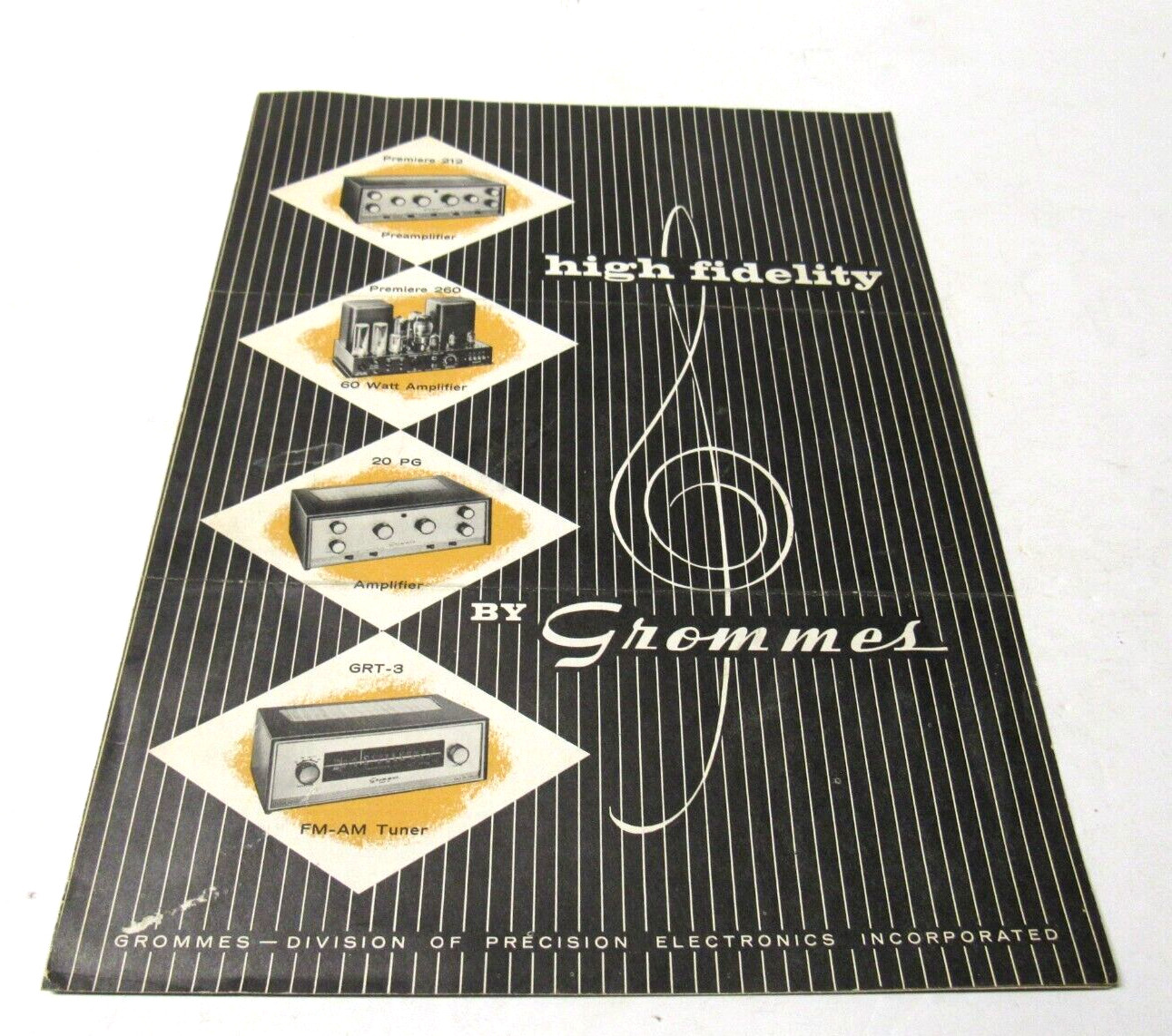 Gromes High Fidelity Catalog 4 Pages c 1957
