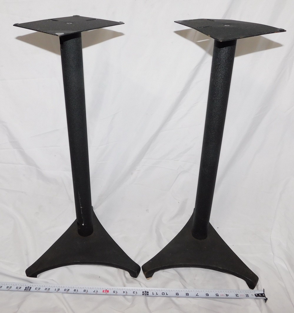 metal speaker stands pair 24" 25" with post to hide wires