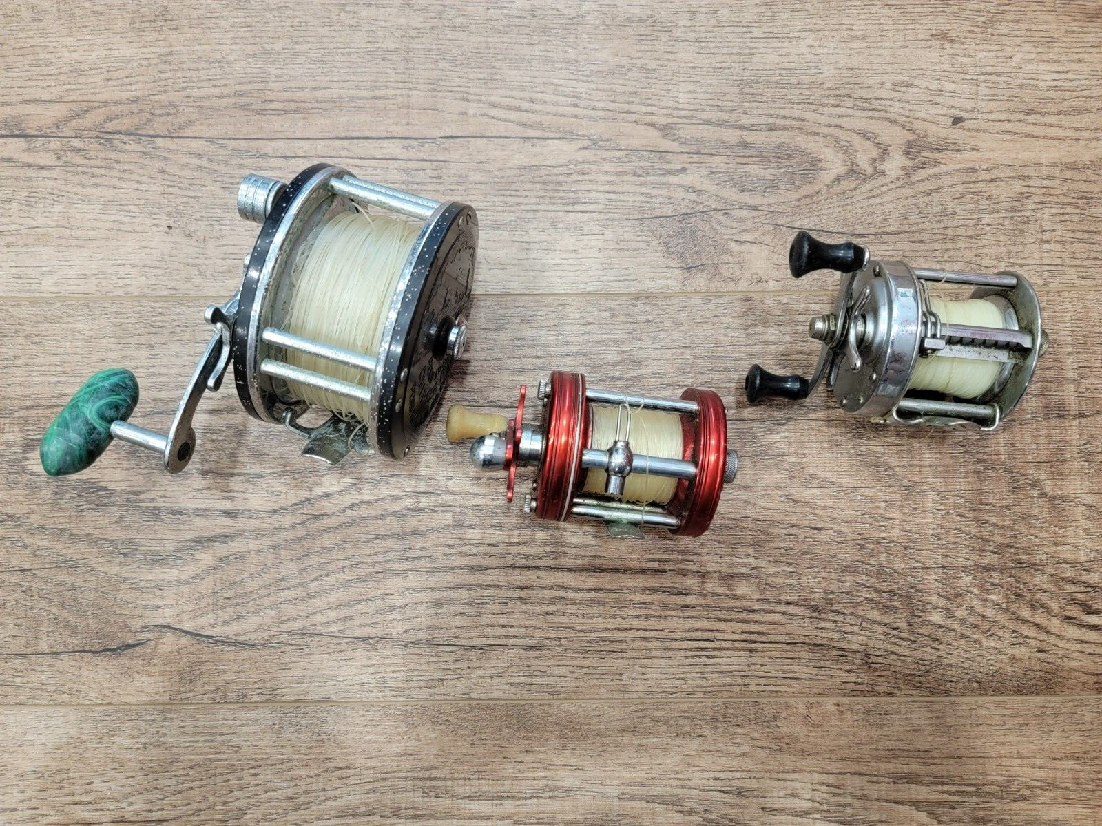 Lot of 3 Vintage Fishing Reels - Penn, Shakespeare, Abu Garcia