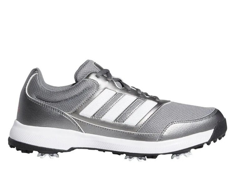 NEW Mens Adidas Tech Response 2.0 Golf Shoes Iron Metallic / White Size 8