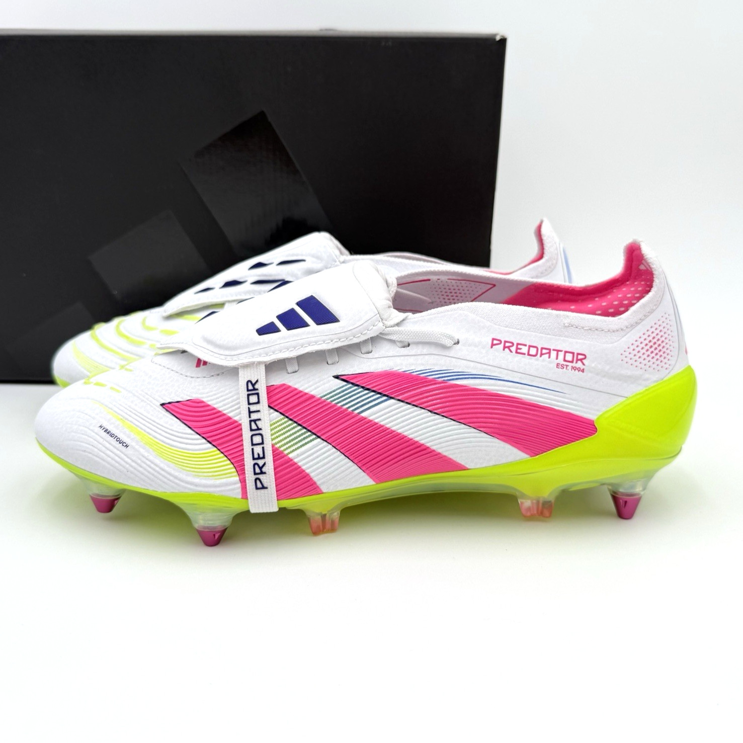 adidas Predator Elite FT SG Soccer Cleat ID8942 Men's Sizes White/Pink