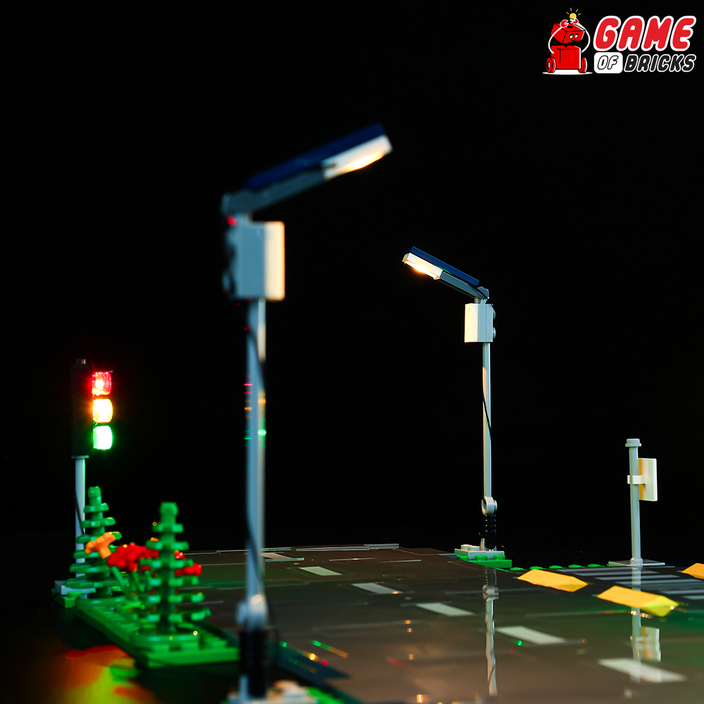 LED Light Kit for Road Plates - Compatible with LEGO® 60304 set