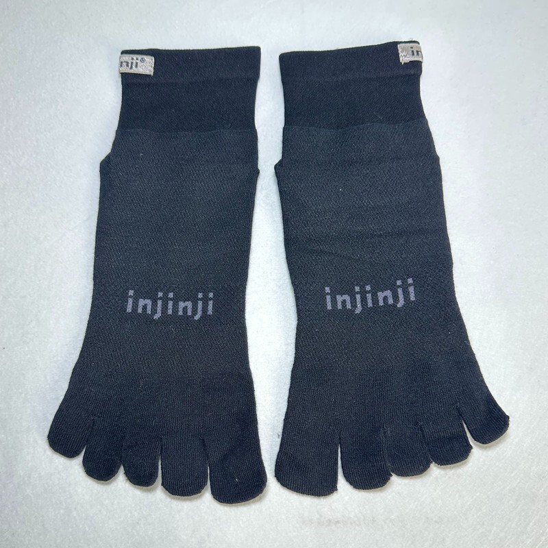 3 pack injinji Women's Lightweight Performance run 5 Toe Mini-Crew Socks Size L