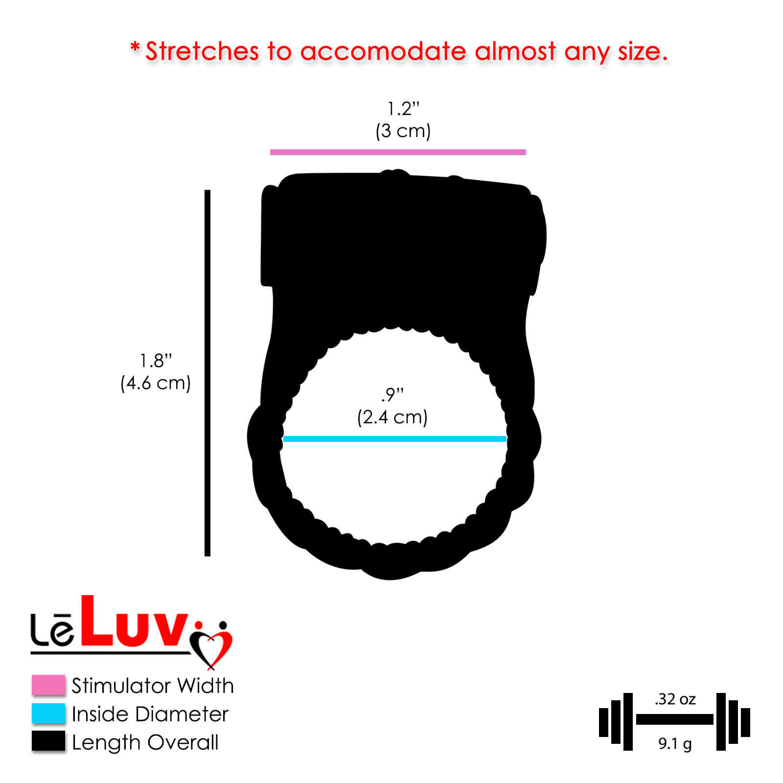 Macho Stallion Vibrating Penis Ring LeLuv Clitoris Tickler
