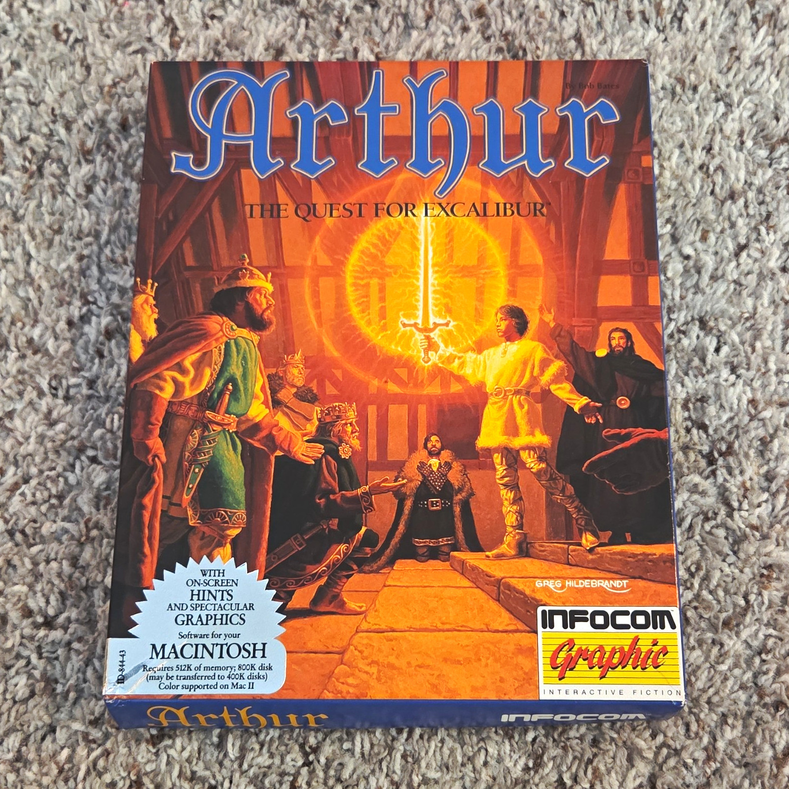 Infocom Arthur: The Quest for Excalibur Mac 3.5" Floppy Disks 1 & 2 Manual