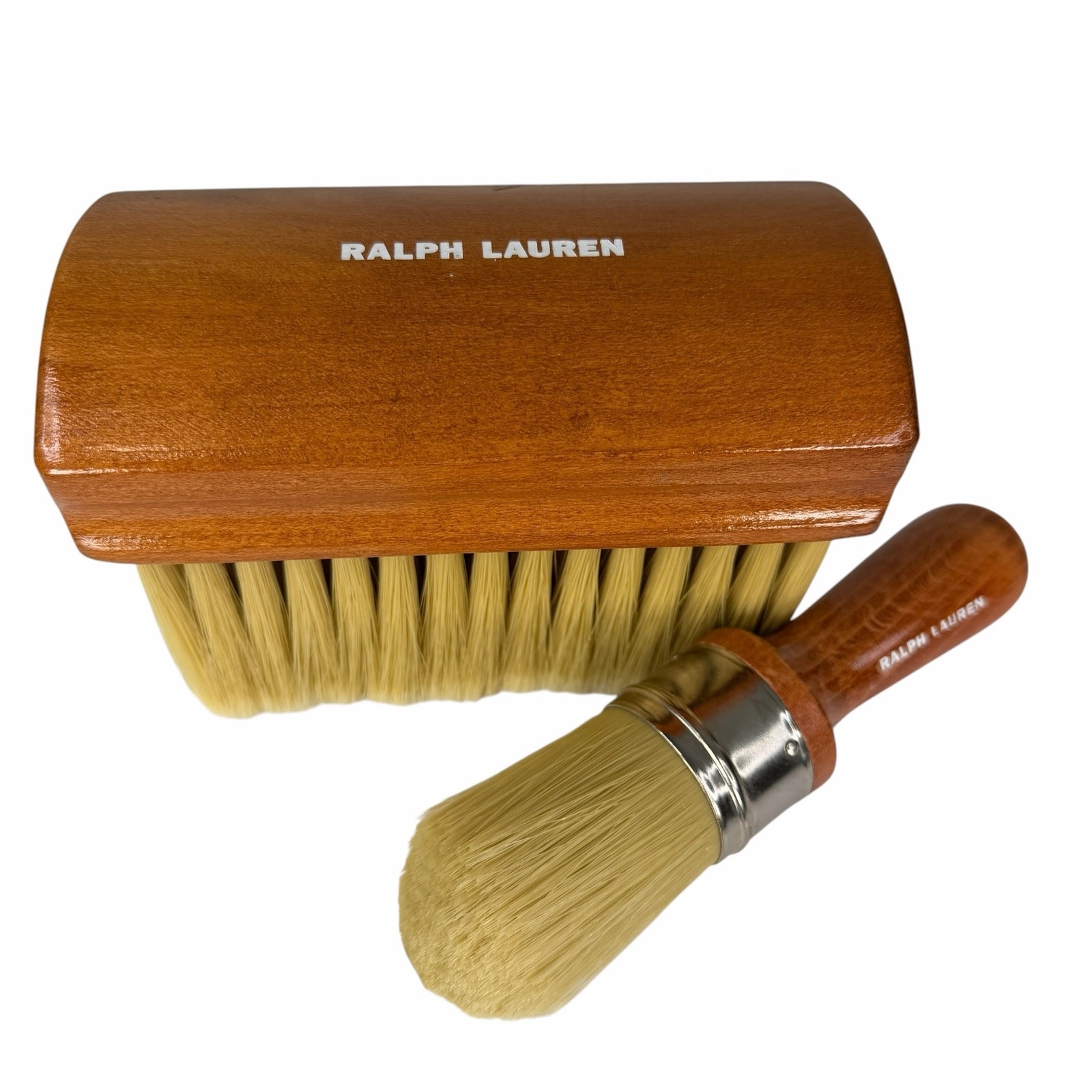 Ralph Lauren Paint Stippler Antiqued Leather Paint Brush Set Fitch Edge