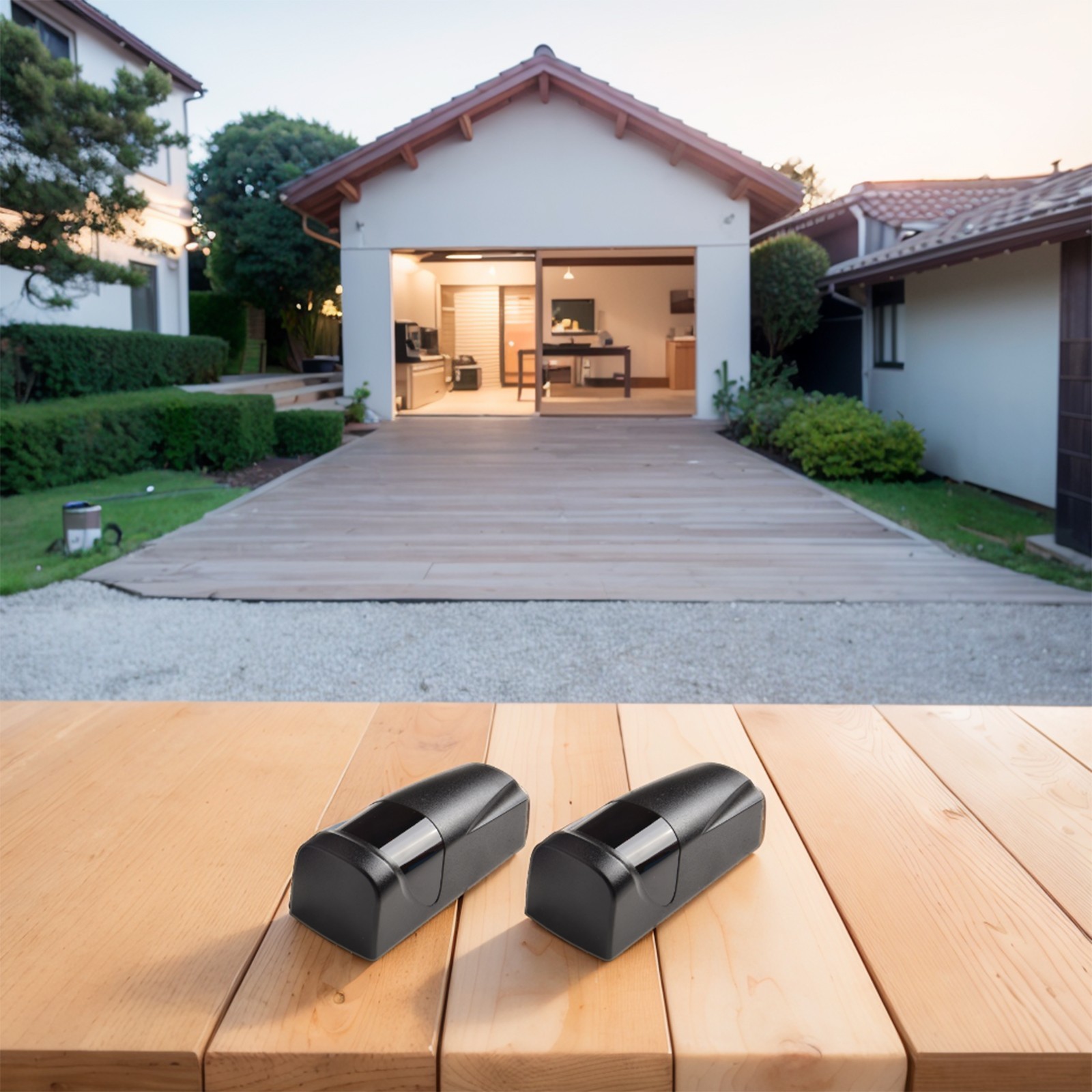 Sensor Garage Gate Door Receiver Range 15m With Receiver And Transmitter