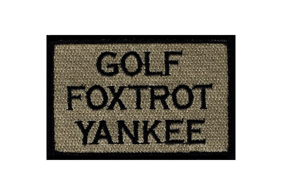 Golf Foxtrot Yankee Tactical HOOK Patch (MTF1)