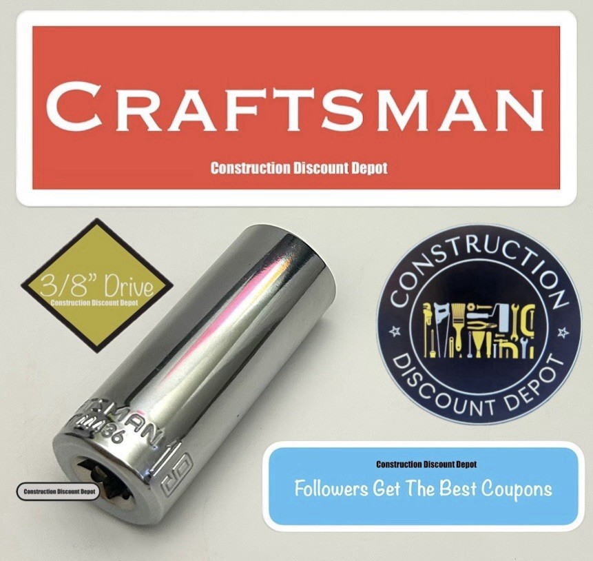 Craftsman Deep 6 Point 3/8" Drive Socket 19mm CMMT44436 19 mm