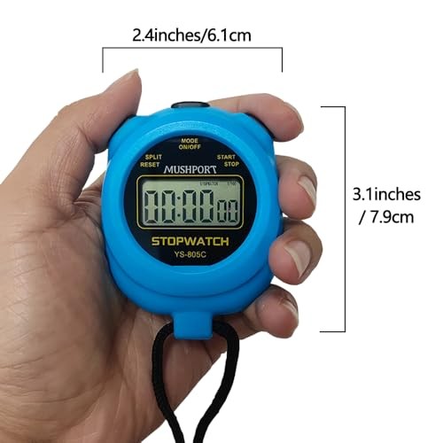 2 Pack Stopwatch Sport Timer - Simple Stop-Watch - Digital - Blue