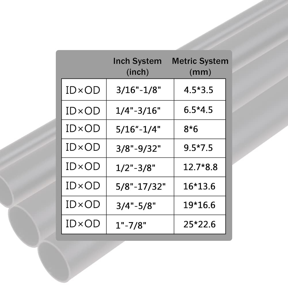 Feelers 1PCS Aluminum Tubing 1" (25mm) OD x 7/8" ID x 10" - 1PC, Black