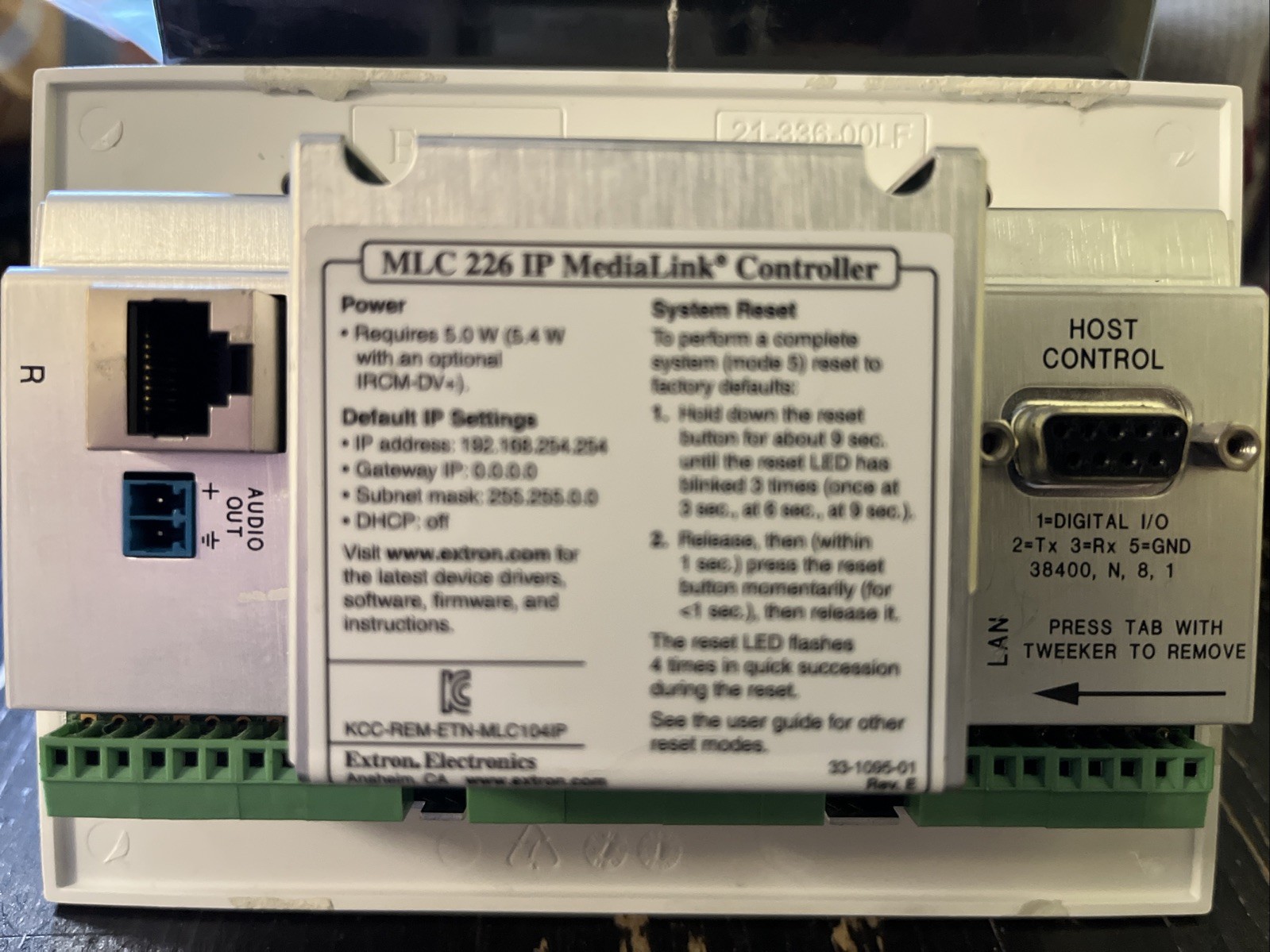extron mlc 226 ip Media Link Controller