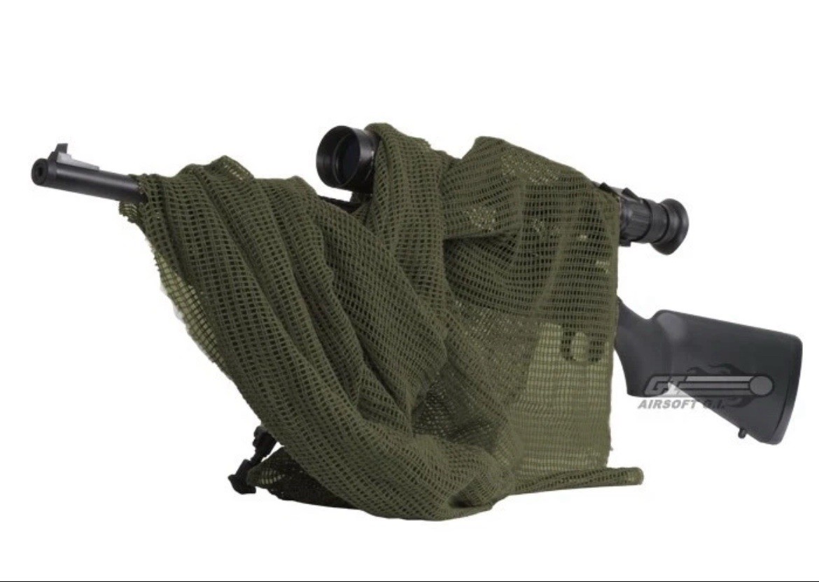 Tactical Concealment Sniper Veil Netting Mesh Hunting Scarf Head Cover Camo
