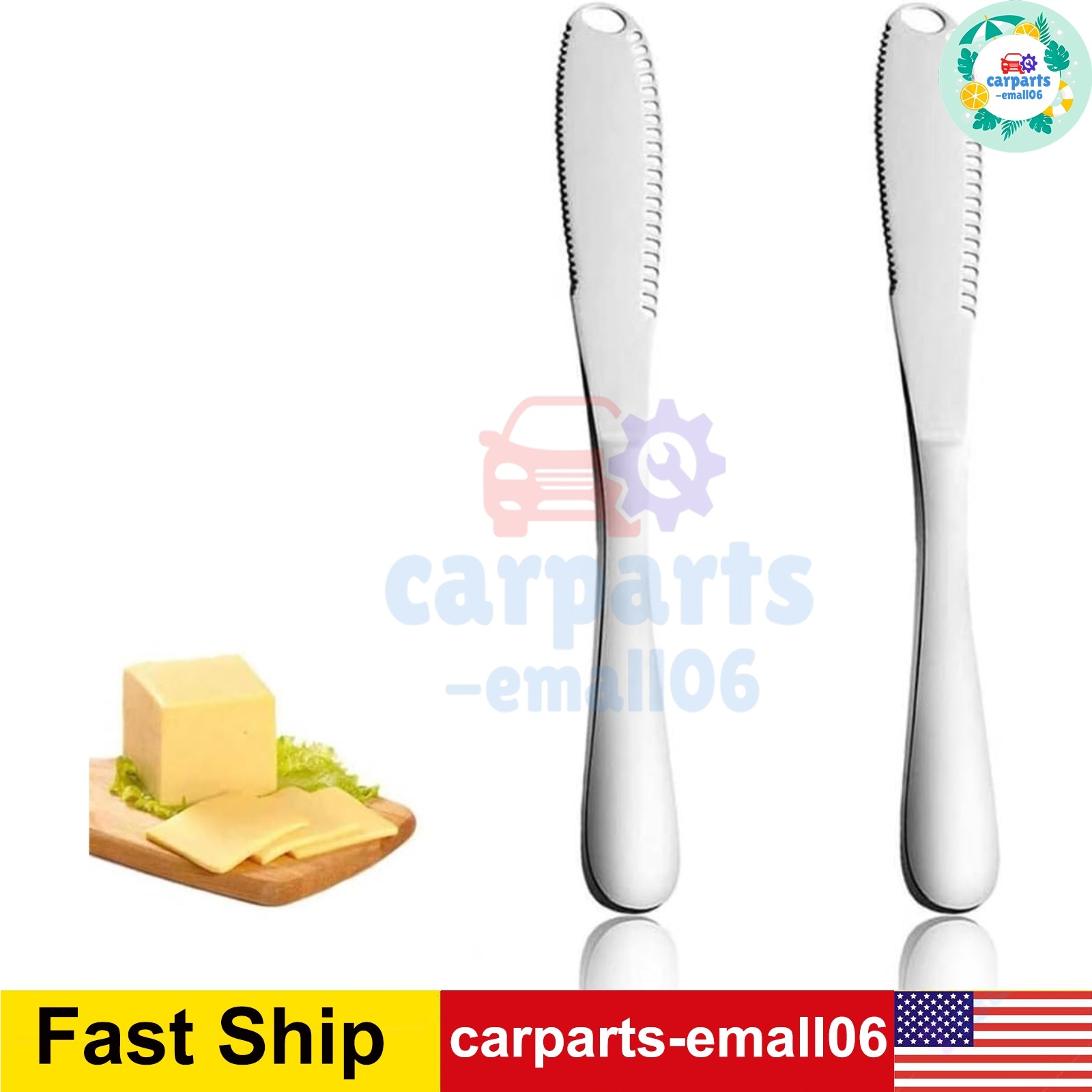 2 Pack Better Butter Spreader Knife Stainless Steel Holes Spreaders