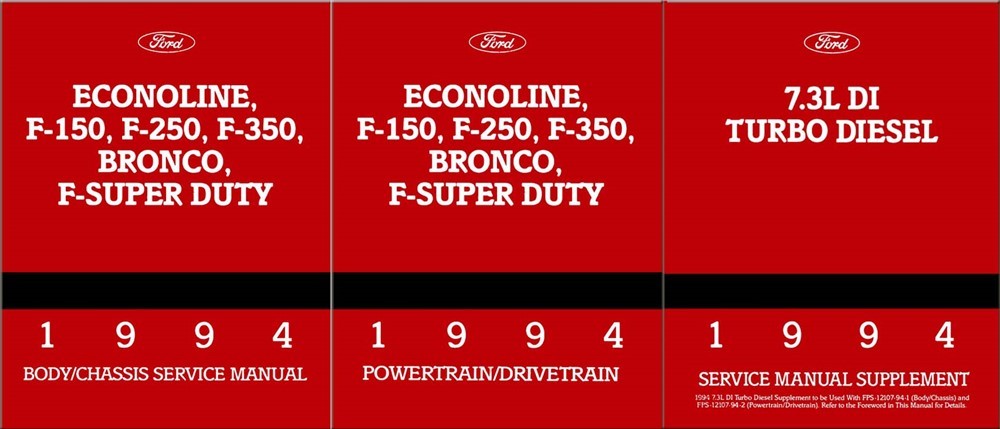 1994 Ford Truck F-150, F-250, F-350 Factory Shop Service Manual