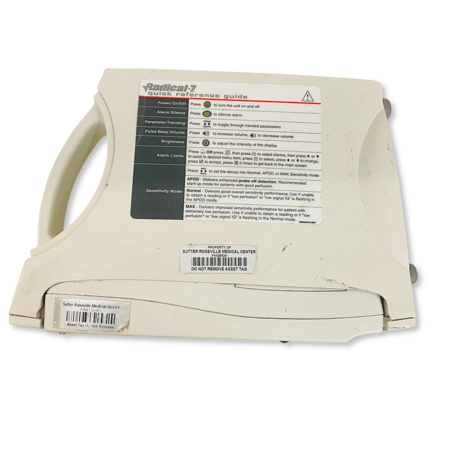 Masimo Radical 7 Rainbow Pulse Oximeter Bedside with Docking Station, Tested