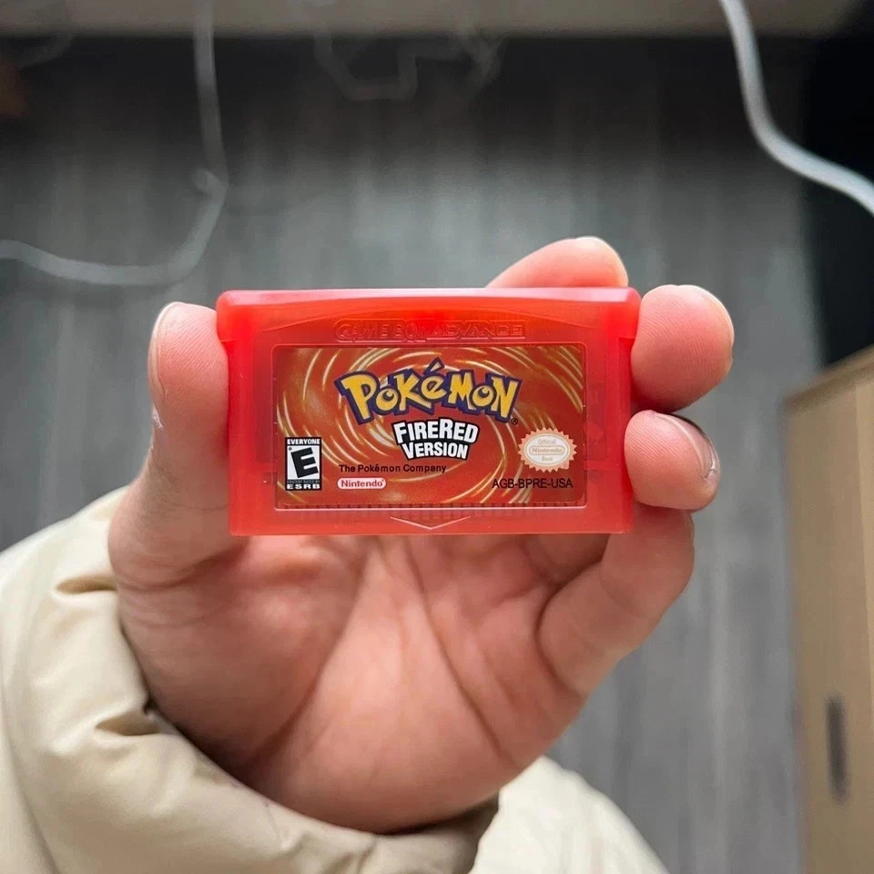 GBA Fire Red Version For-Game Boy Advance English-Cartridge Game Tested USA Ship