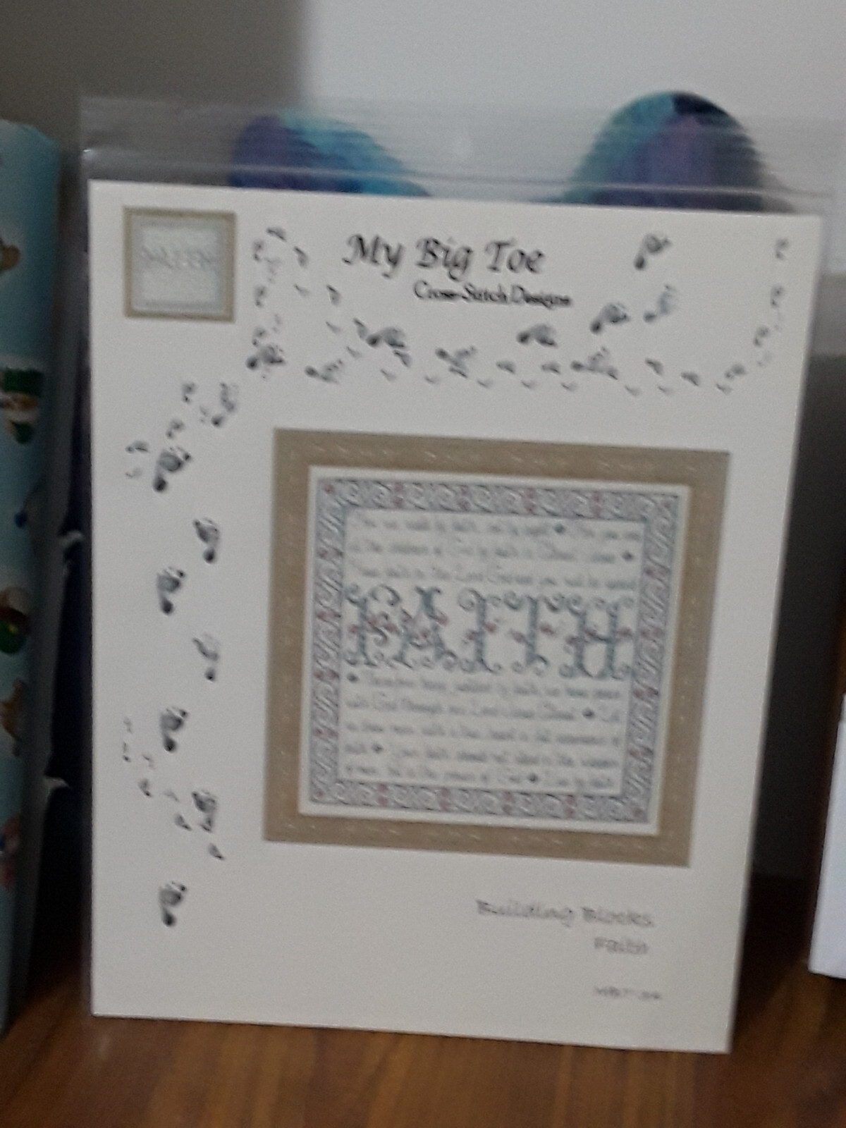 NEW MY BIG TOE DESGINS - "BUILDING BLOCKS FAITH" CROSS STITCH Chart Pack 2006