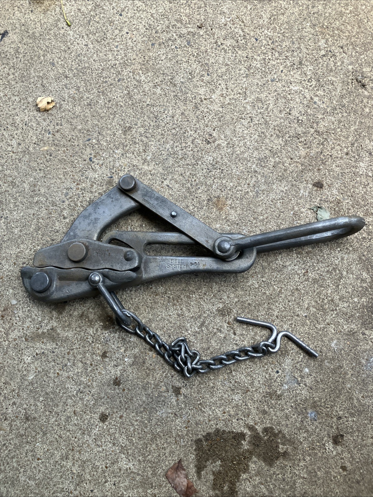 M. Klein Tools 4-64 Bell System Type B Wire Cable Rope Puller 5000lb