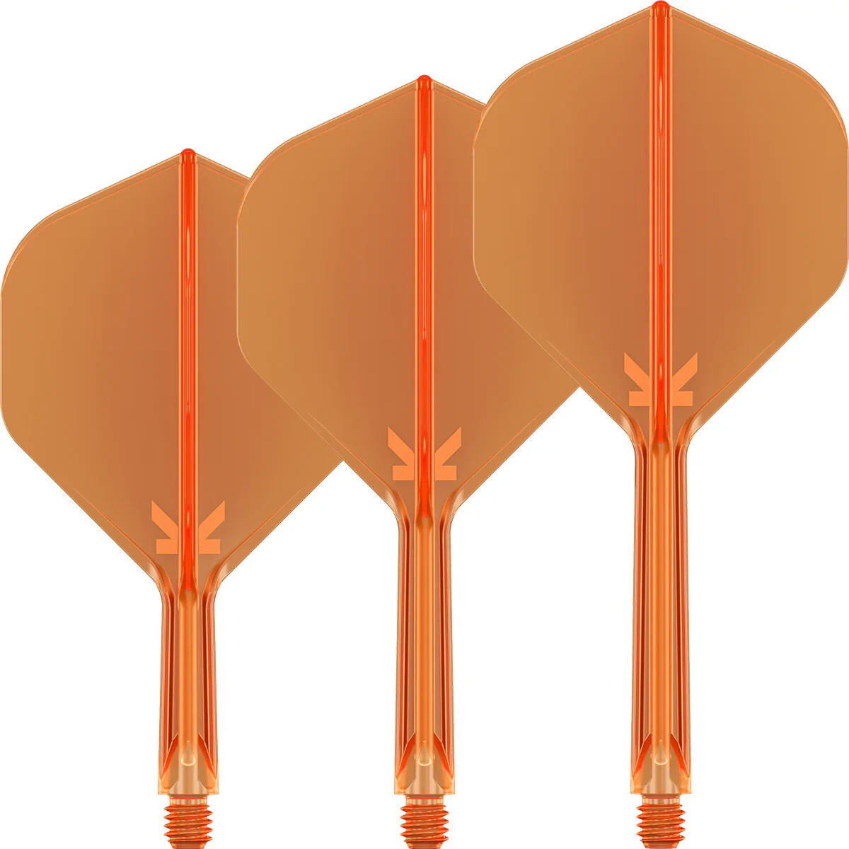 MEDIUM NEON ORANGE  NO2 TARGET K-FLEX 1 PIECE SHAFT AND FLIGHT