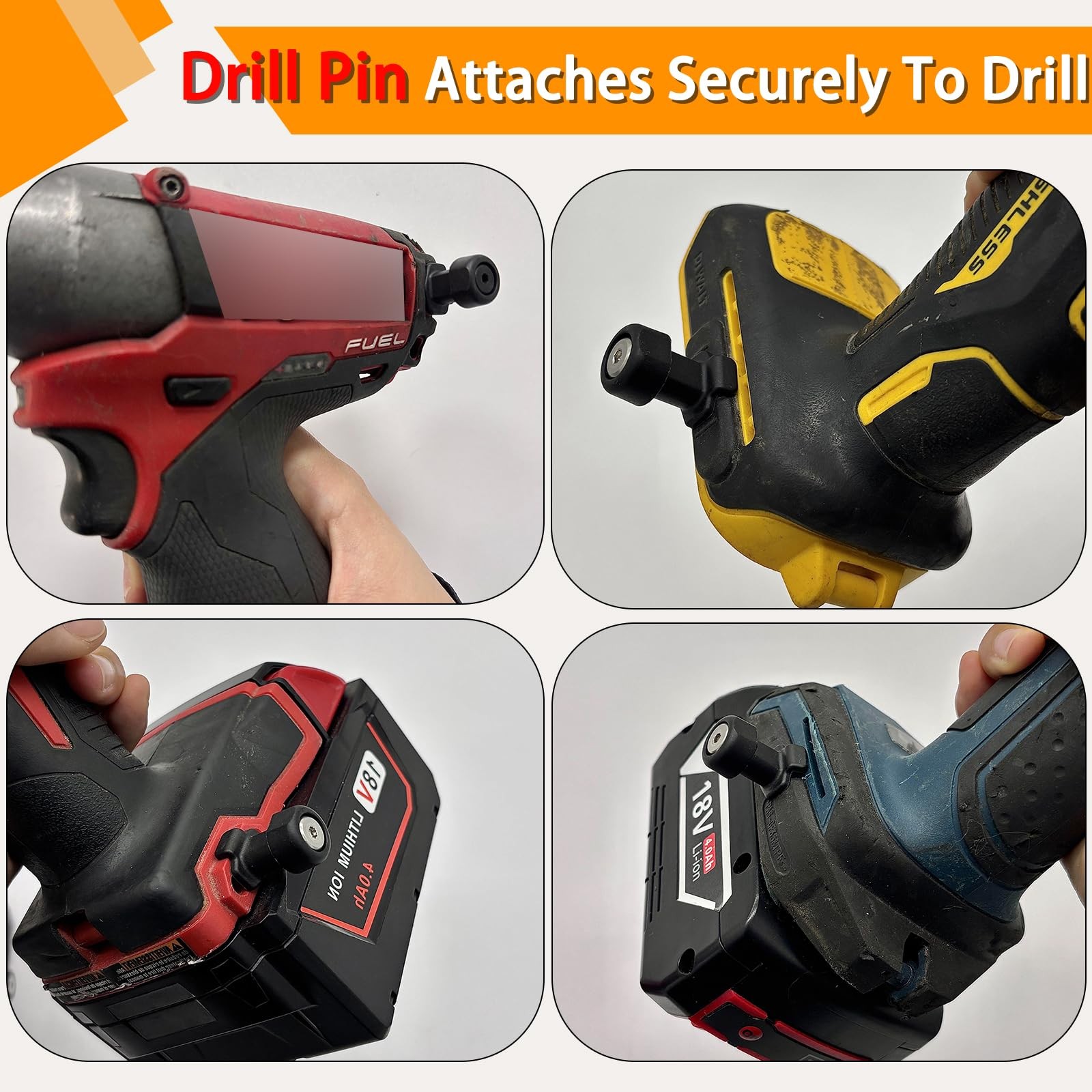 3-Pack Tool Holster Drill Pins, for Drill Holster