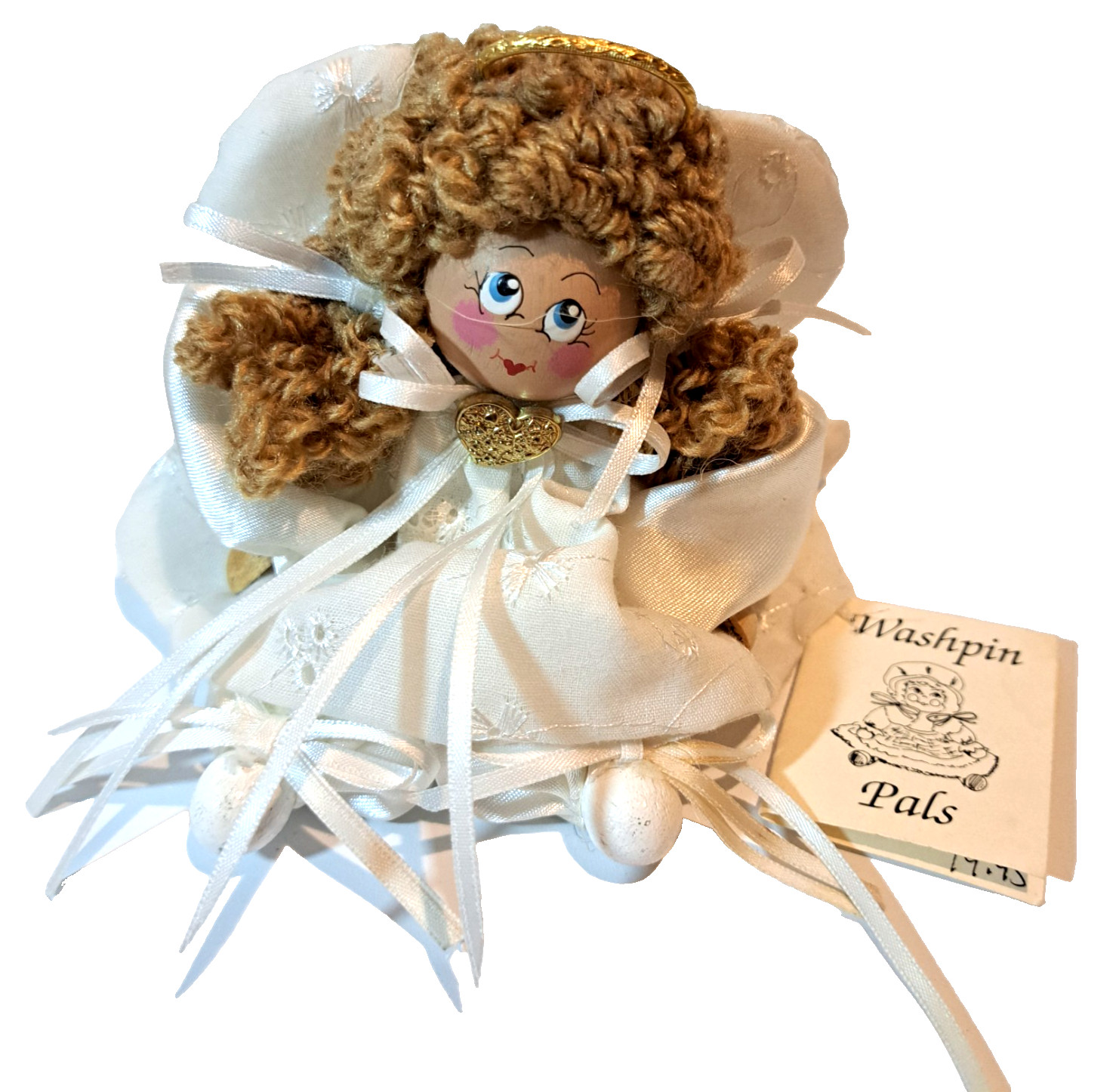 Washpin Pals Angel Christmas Ornament NEW w Tag Secret Santa Gift