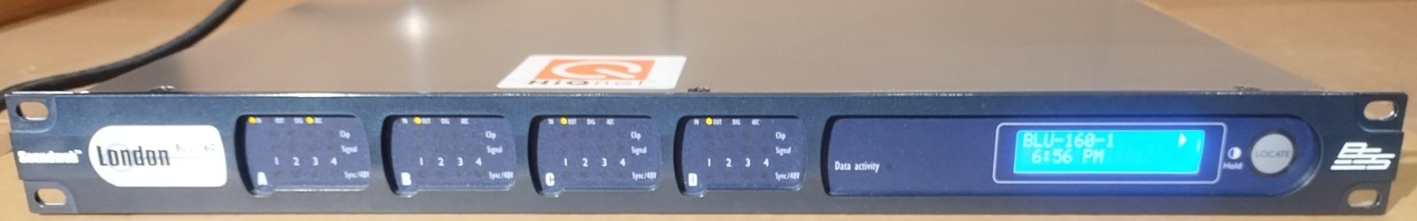 BSS Soundweb London BLU-160 Digital Audio Processor with I/O cards.