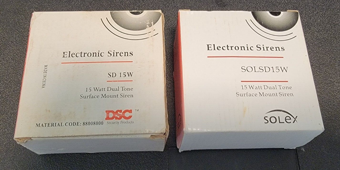 NEW DCS SD 15W Solex SOLSD15W 15 Watt Dual Tone Surface Mount Alarm Siren