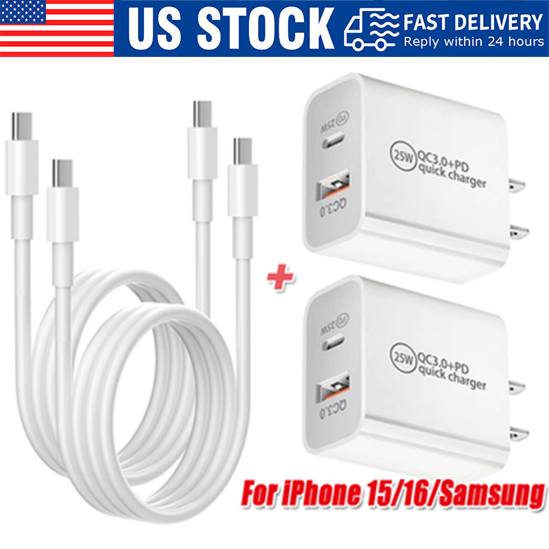 IPhone 17 16 Pro Max Plus USB-C to USB-C Cable Fast Charging PD Type C Cord lot
