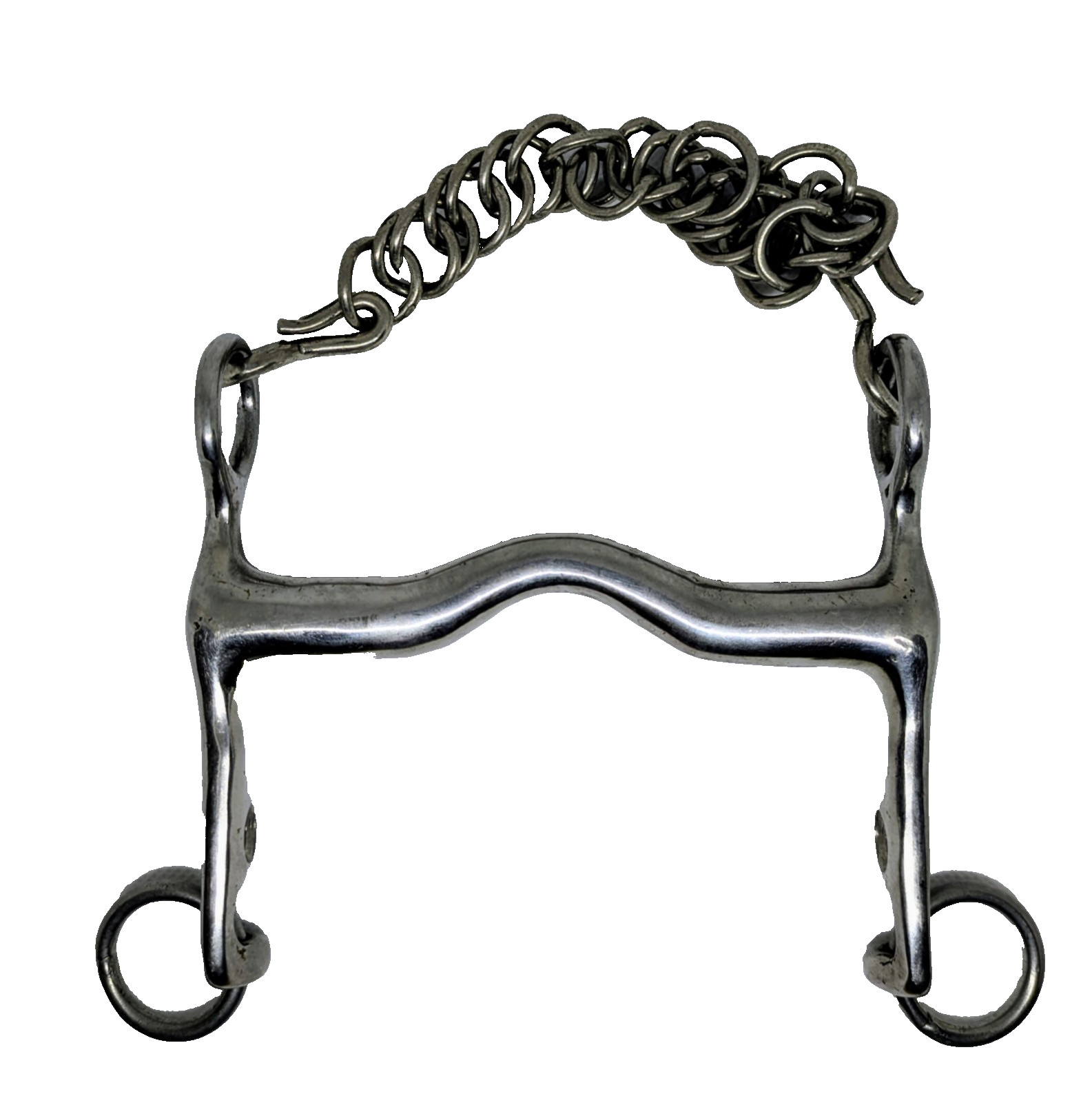 Dressage Weymouth Low Port Curb Bit. 5" 5 Inch. With Chain.