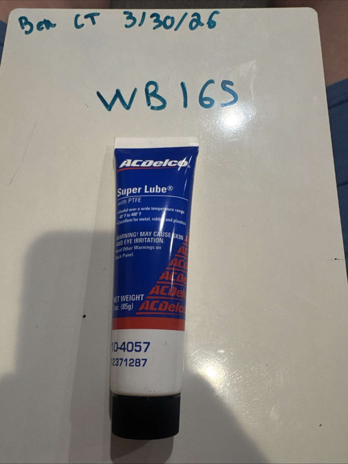 GM 12371287 Lubricant, Synthetic Super, Lube Ptfe Tube Acdelco 3Oz