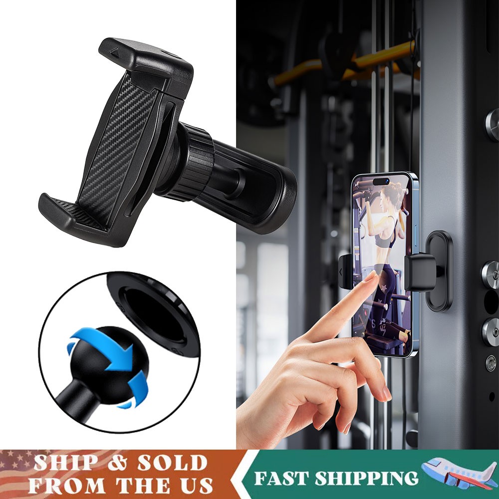 Magnetic Cell Phone Holder 360°Adjustable Magnet Mount for Gym Workout Recording