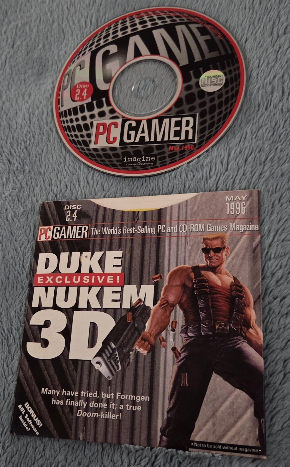 PC Gamer Magazine CD-Rom Disc 2.4 May 1996 Pc Game Demos Descent II Whiplash