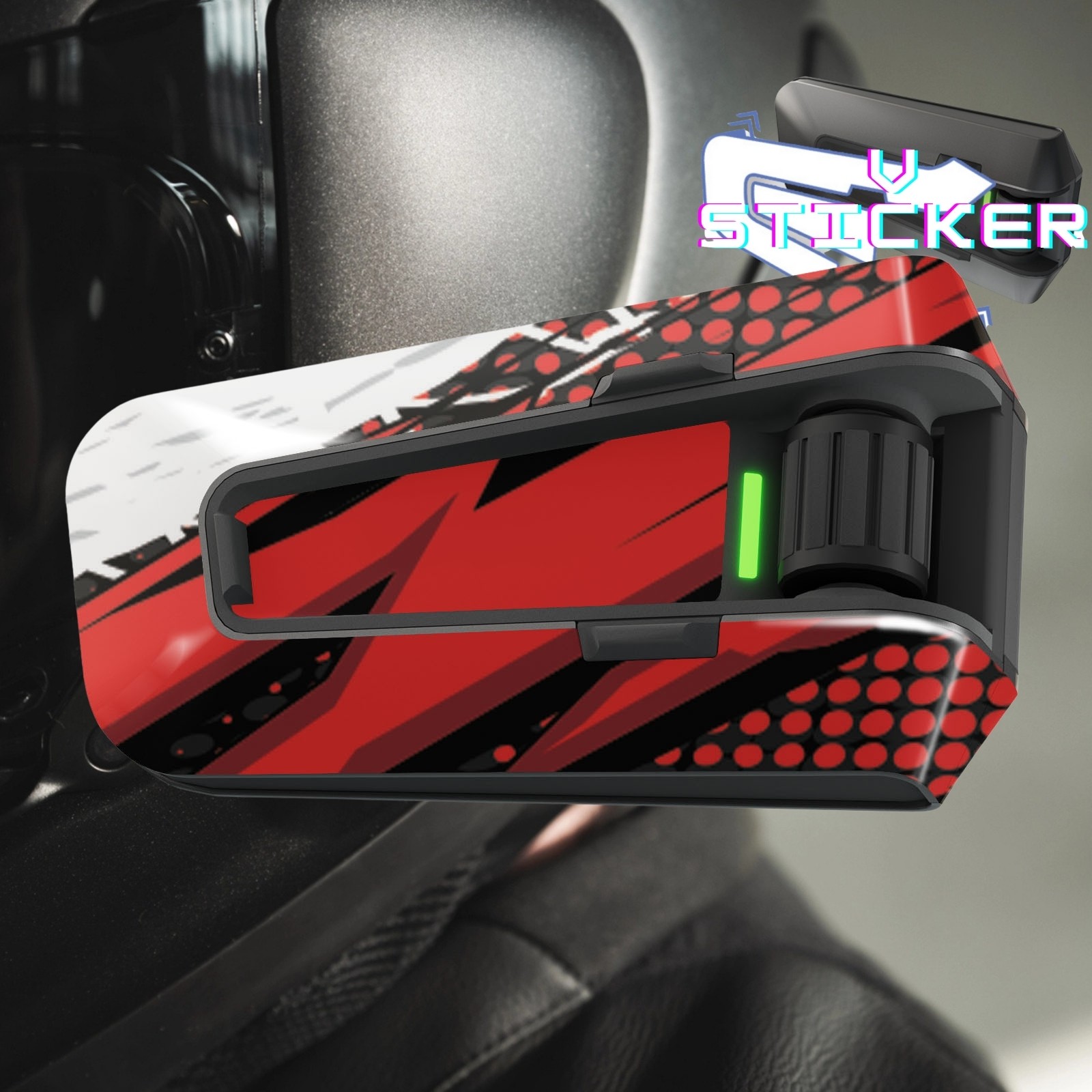 Vinyl Protection Sticker for Cardo Packtalk Edge – Waterproof Rim Decal - 16