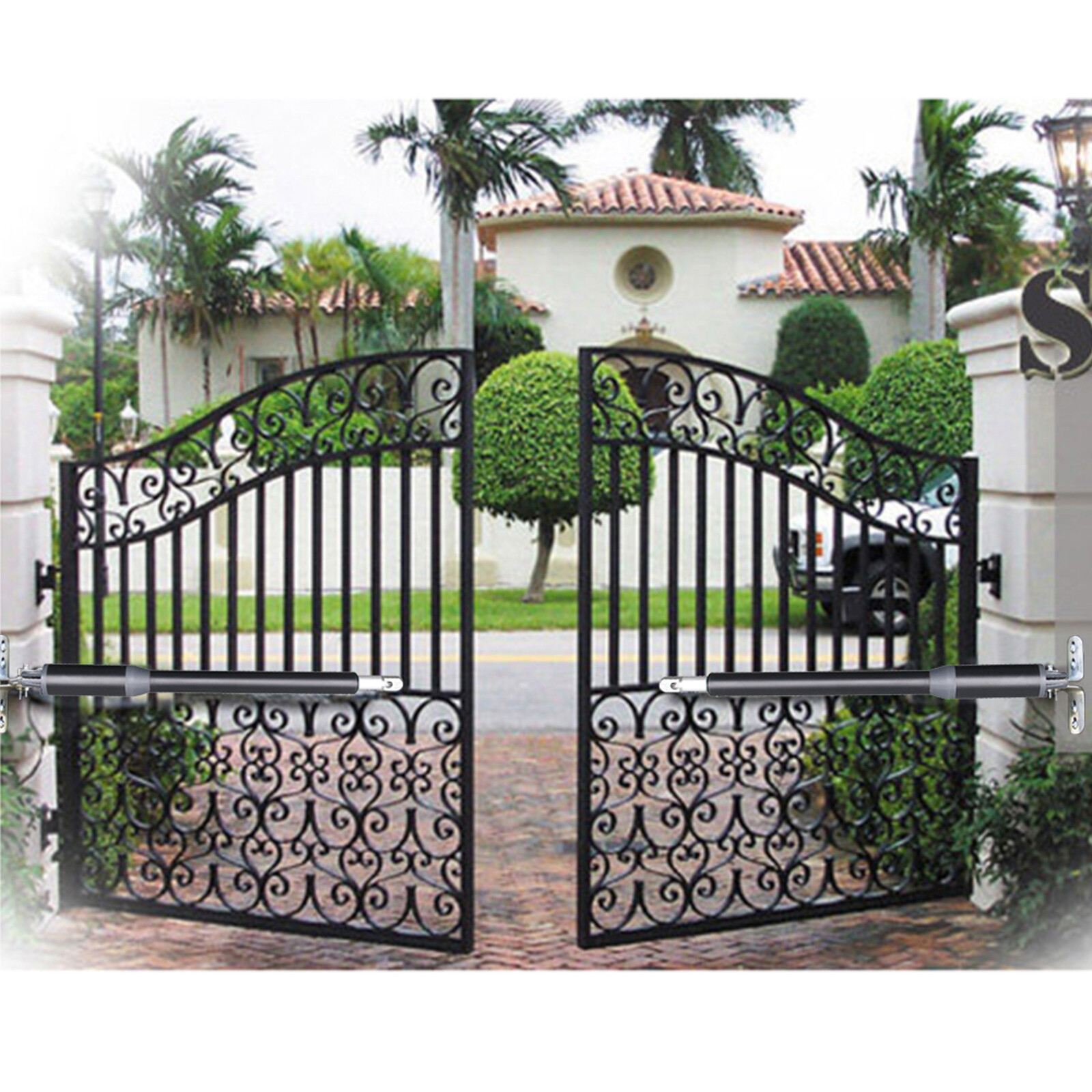 Electric Arm Dual/Single Swing Gate Opener Automatic Heavy Duty + Remote Control