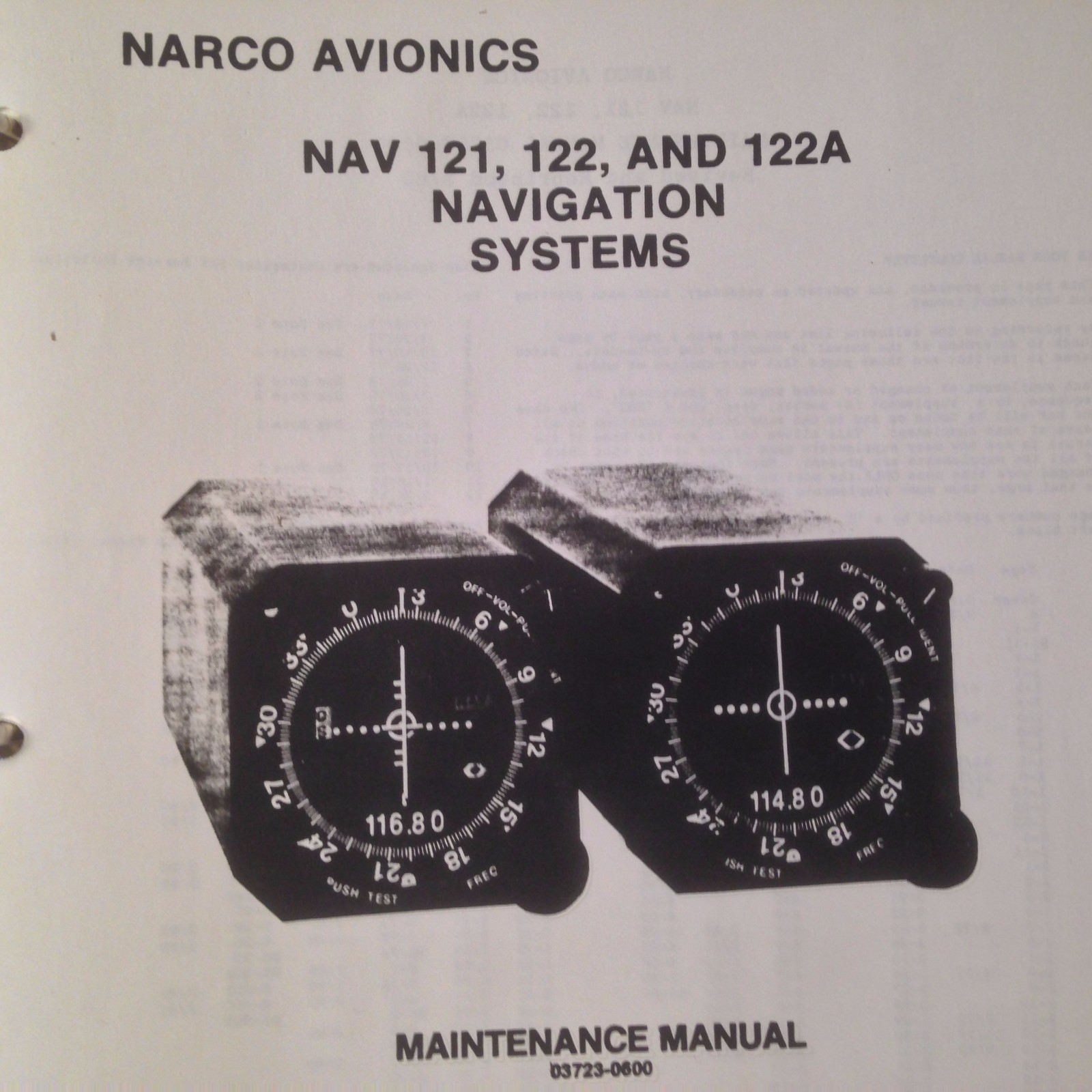 Narco Nav 121, 122, 122A install, Service & Parts Manual
