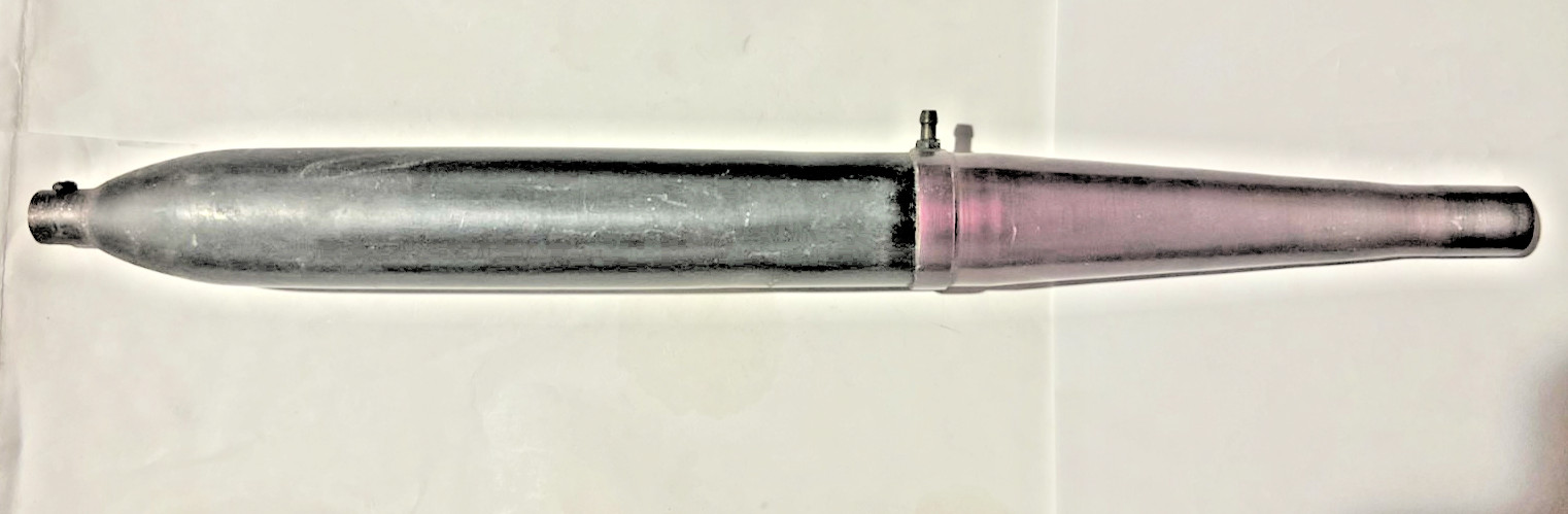 TUNED MUFFLED  PIPE FOR RC AIRPLANE - PURPLE AND BLACK - 14 INCHES LONG